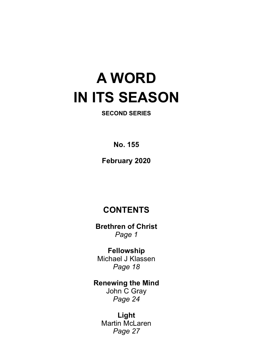 A Word in its Season 155 - Feb 2020