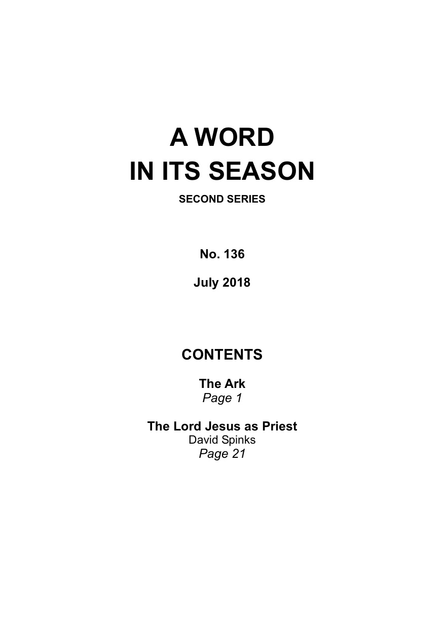 A Word in its Season 136 - Jul 2018
