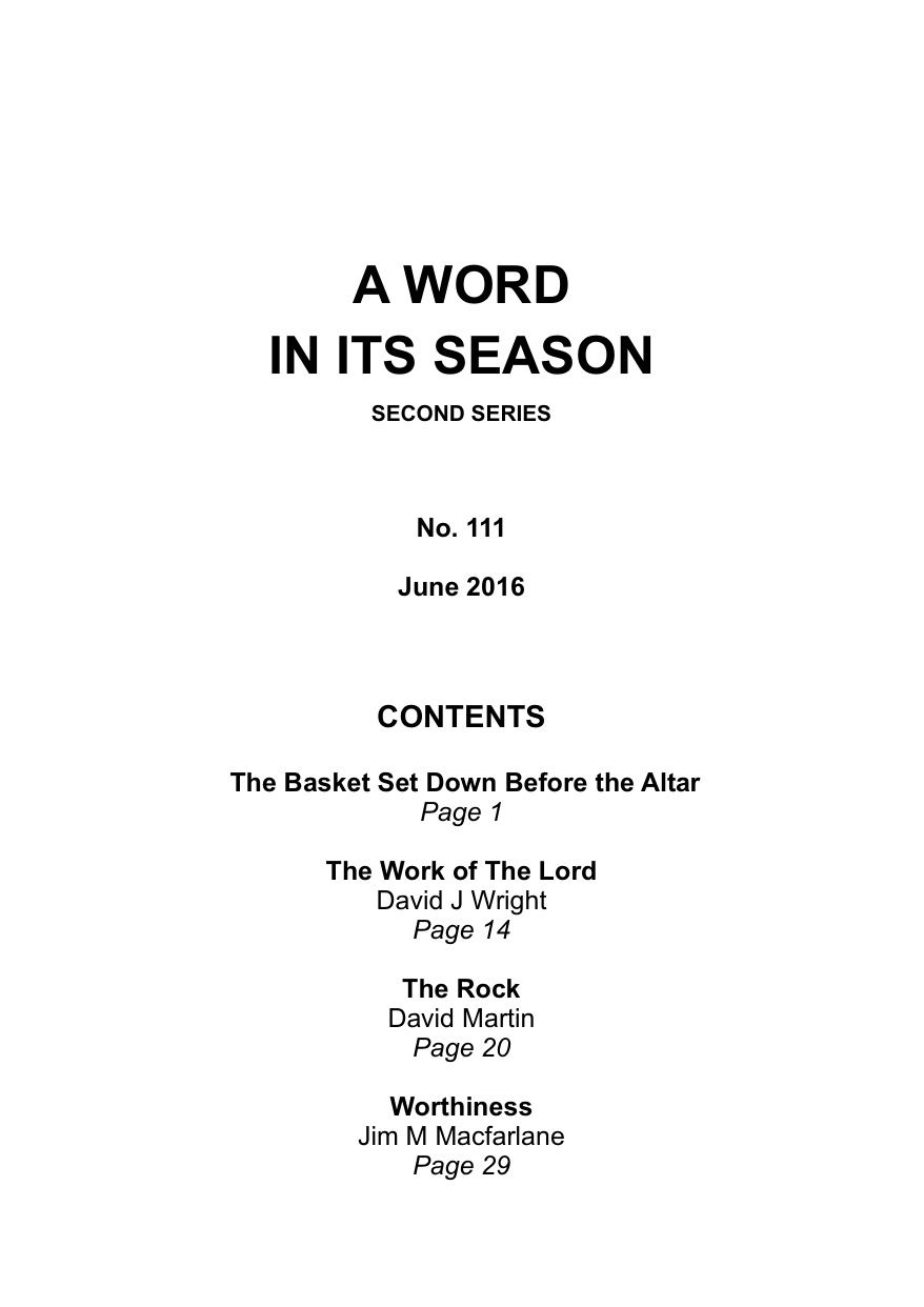 A Word in its Season 111 - Jun 2016