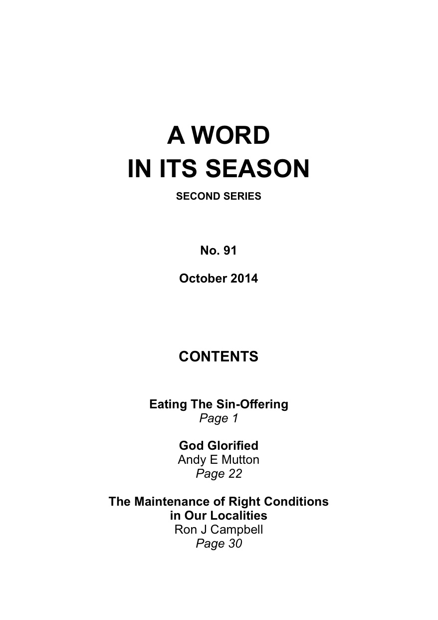 A Word in its Season 091 - Oct 2014