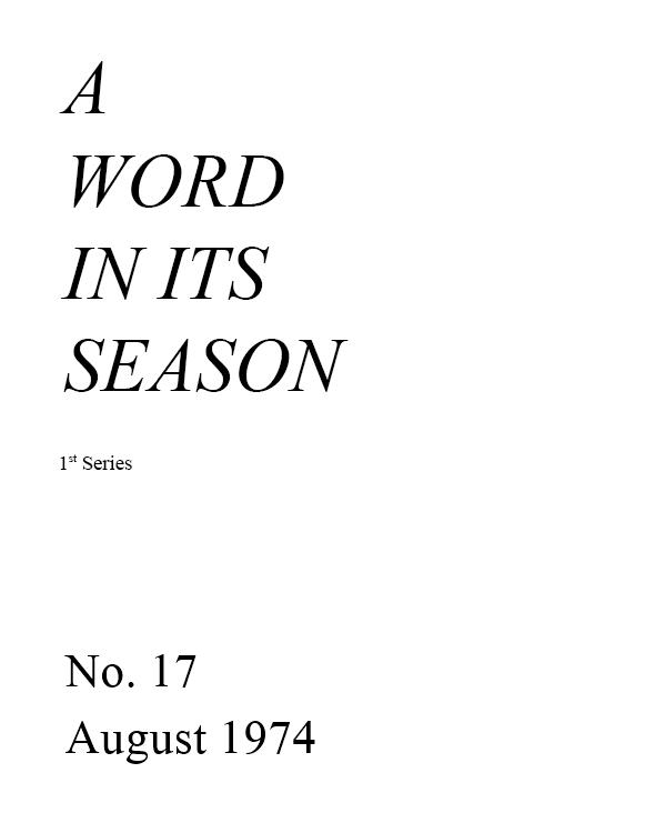 A Word in its Season (1st Series) 017 - Aug 1974