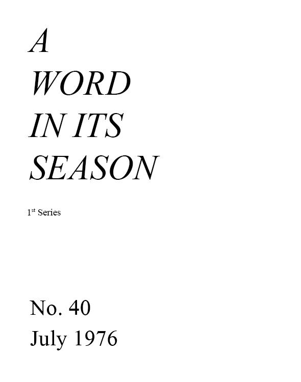 A Word in its Season (1st Series) 040 - Jul 1976