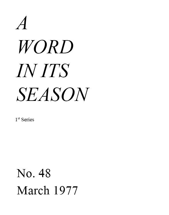 A Word in its Season (1st Series) 048 - Sup 1977