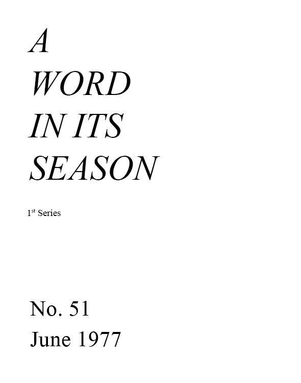 A Word in its Season (1st Series) 051 - Jun 1977