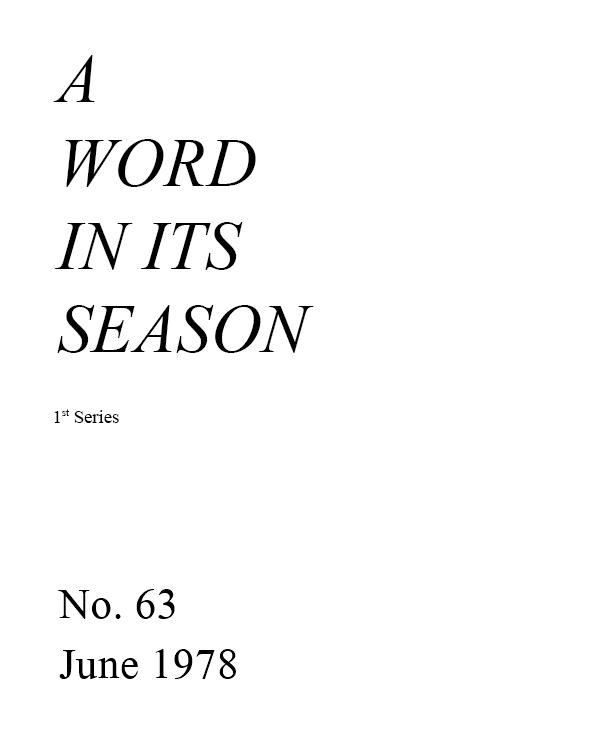 A Word in its Season (1st Series) 063 - Jun 1978