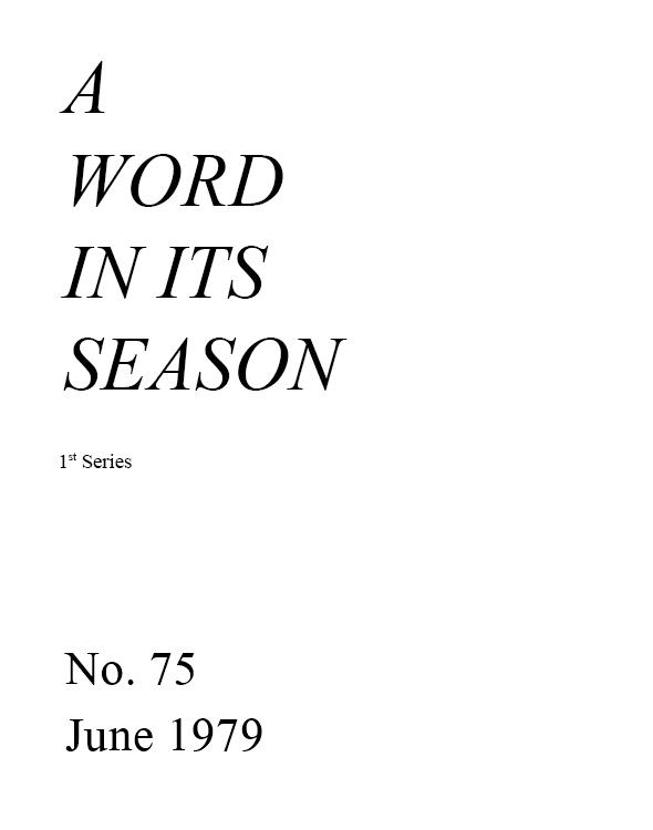 A Word in its Season (1st Series) 075 - Jun 1979